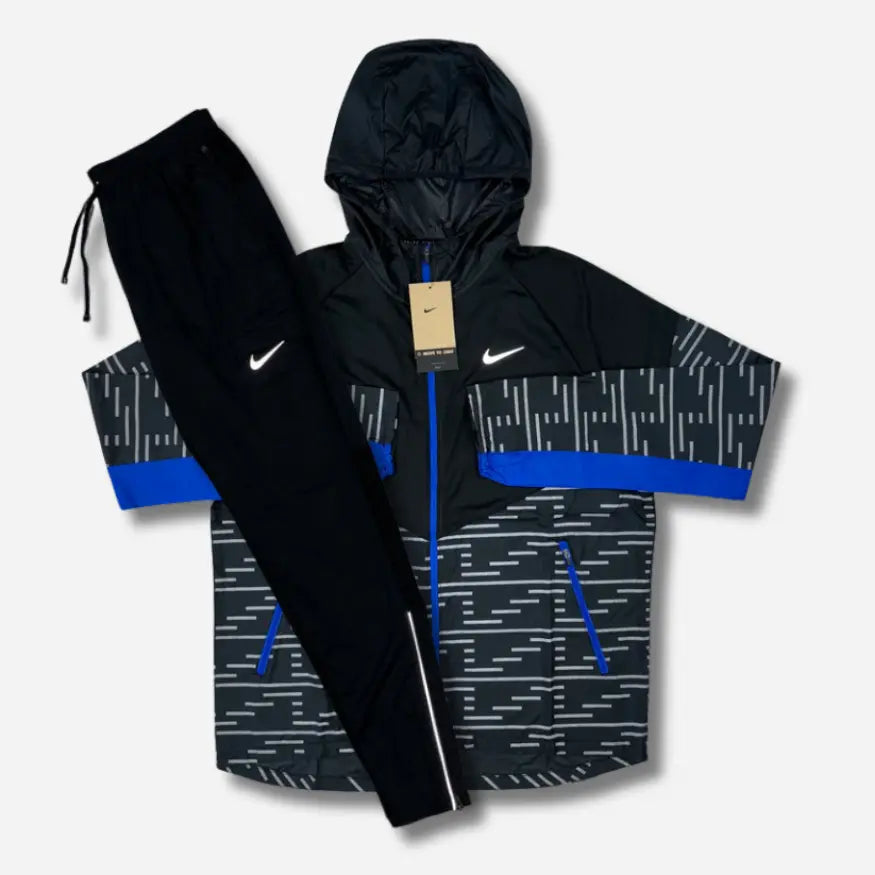Ensemble survêtement running Noir et bleu SneakStyle