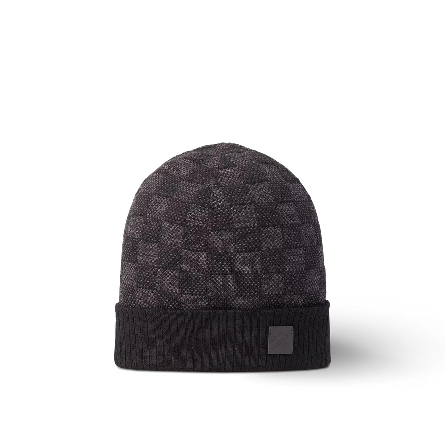 Bonnet et Écharpe Neo Petit Damier Gris Foncé SneakStyle