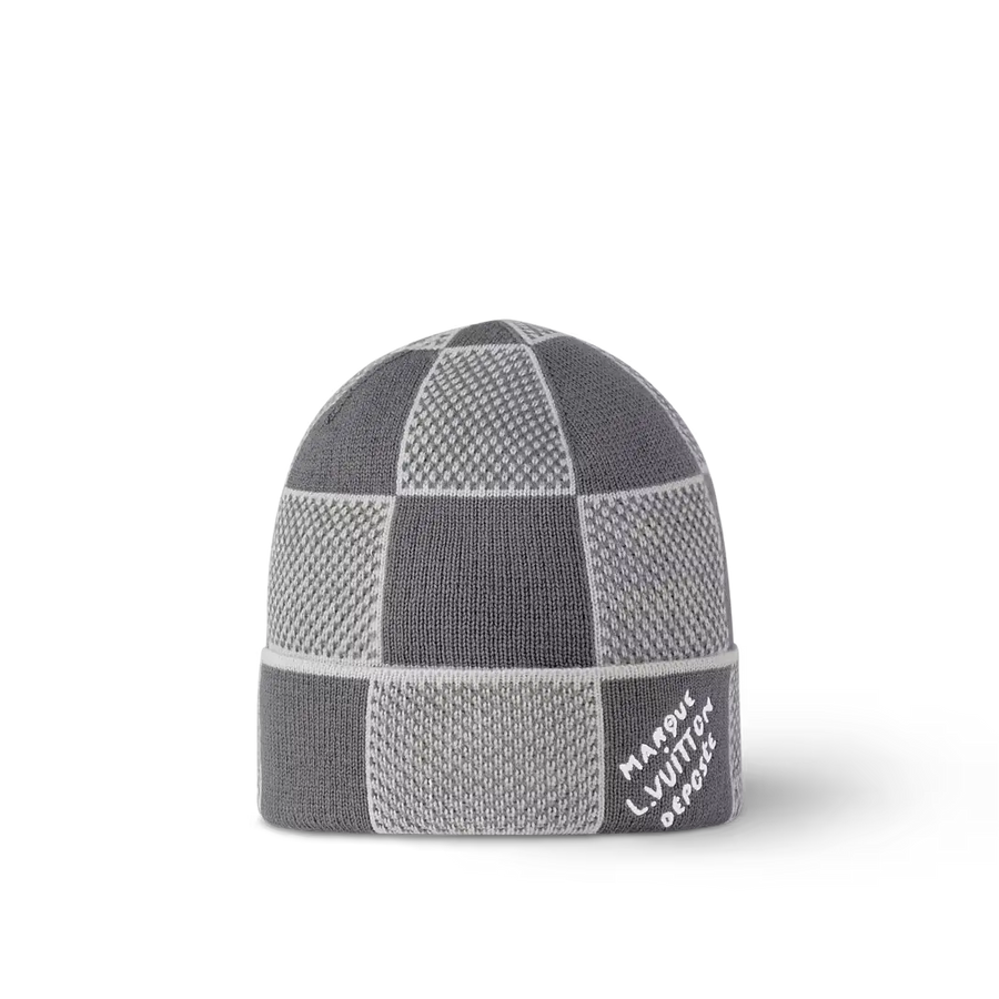 Bonnet et Écharpe Damier Heritage Gris SneakStyle