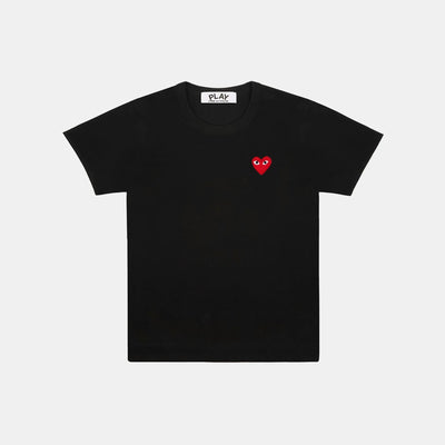 T-Shirt CDG Noir Logo Rouge