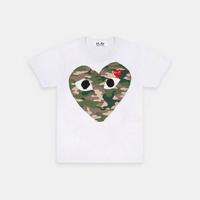 T-Shirt CDG Blanc Et Camouflage