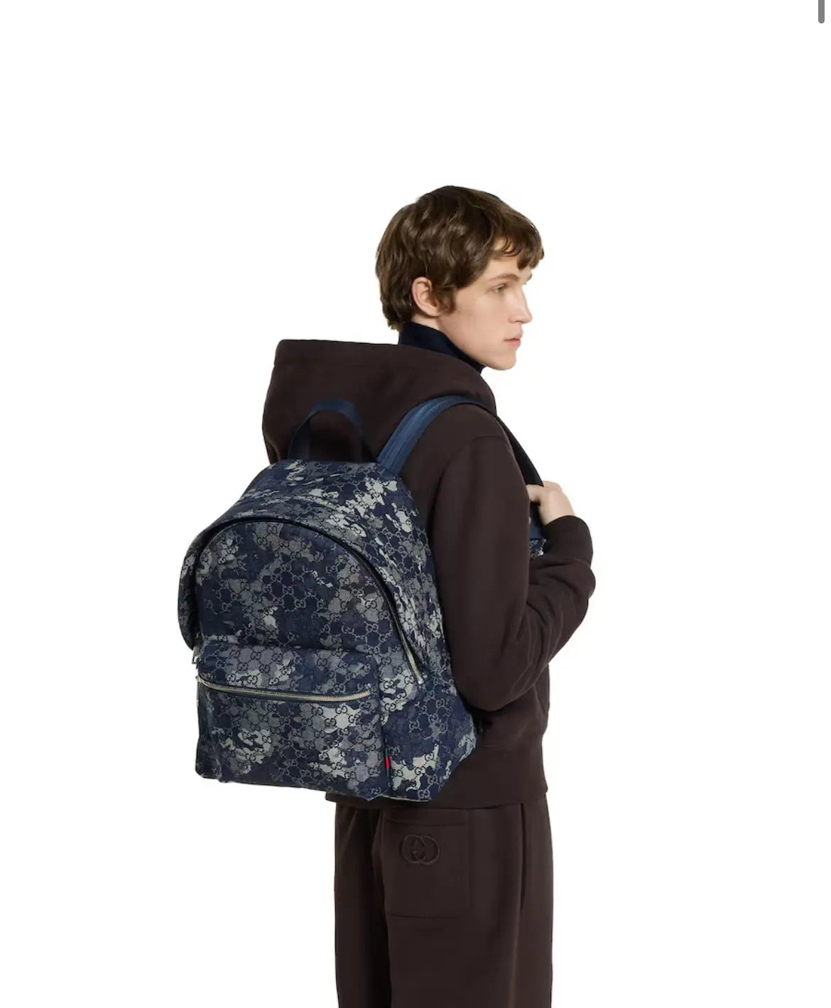 Sac à dos en denim GG grand format SneakStyle