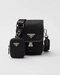 Sac porté épaule en Re-Nylon et cuir Saffiano