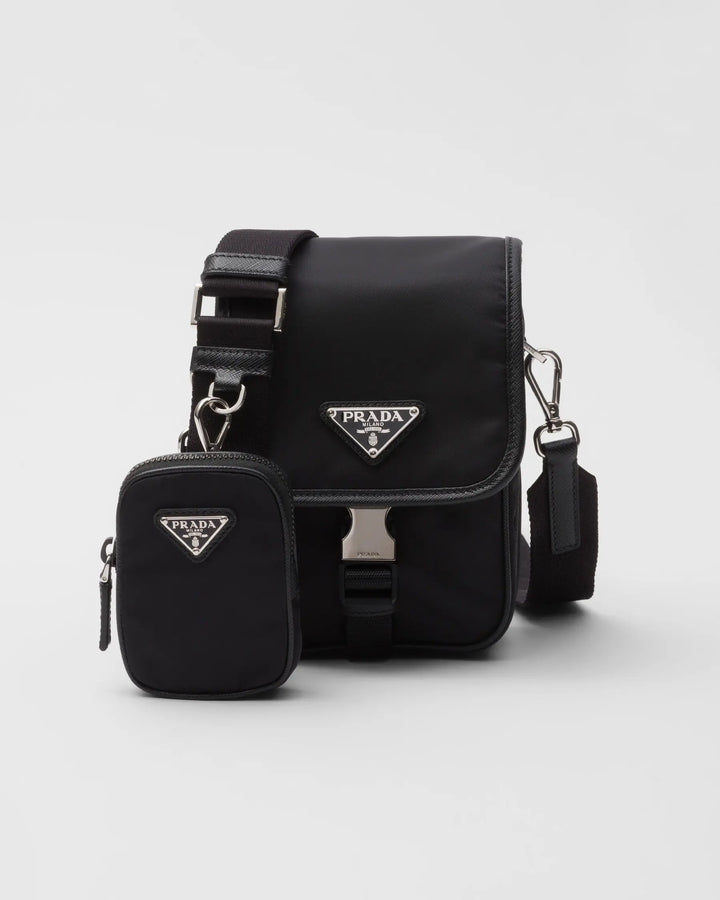 Sac porté épaule en Re-Nylon et cuir Saffiano Ma boutique