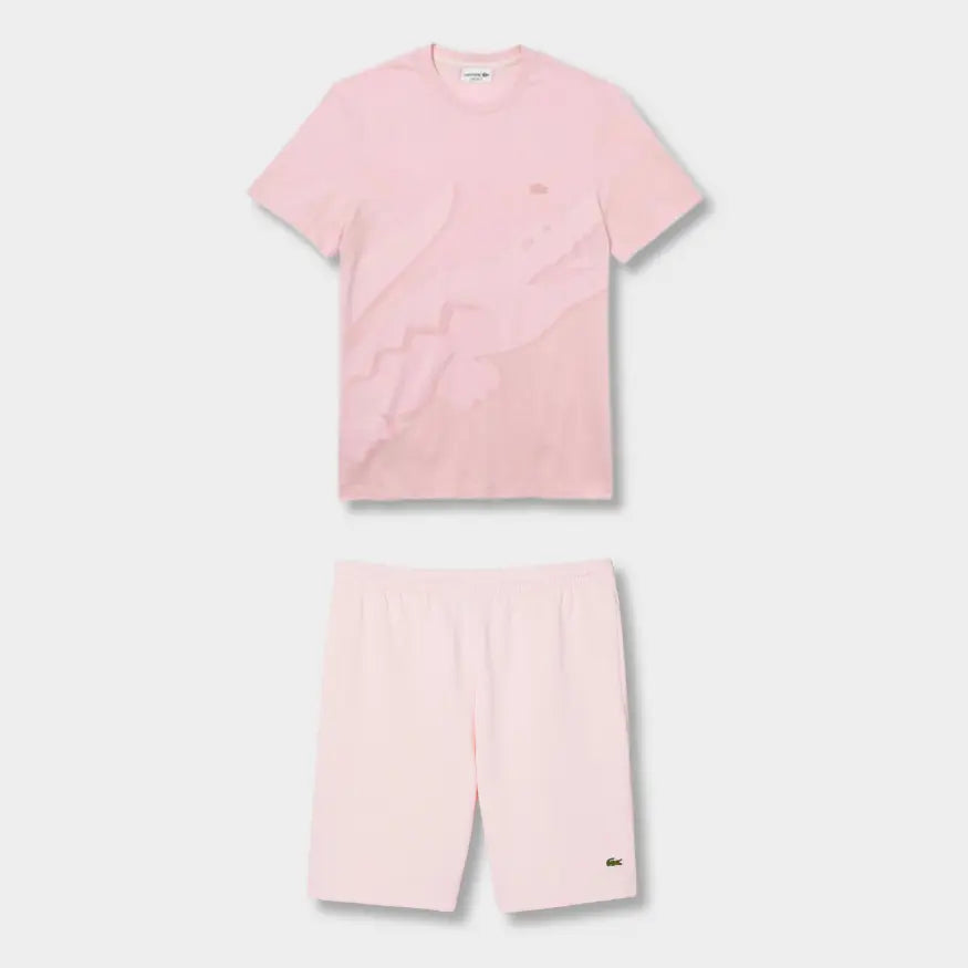 Ensemble short/t-shirt Lacoste Rose SneakStyle