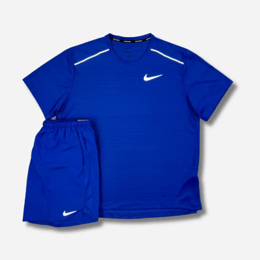 Ensemble short/t-shirt running Bleu SneakStyle