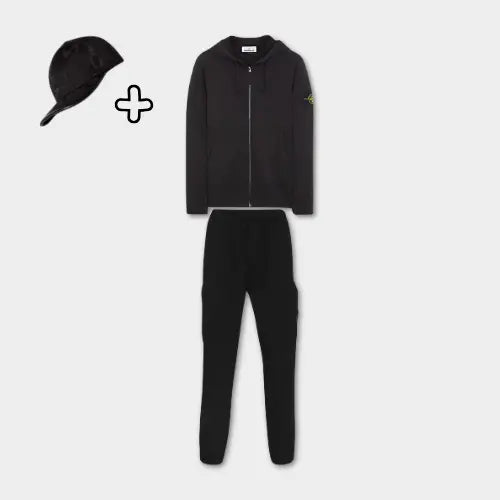 Ensemble Stone Island Noir + Casquette offerte SneakStyle