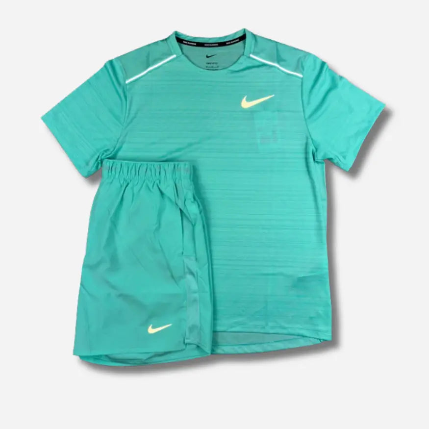 Ensemble short/t-shirt running Bleu turquoise SneakStyle