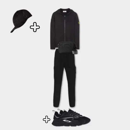 Outfit Stone I. Black + Casquette Offerte SneakStyle
