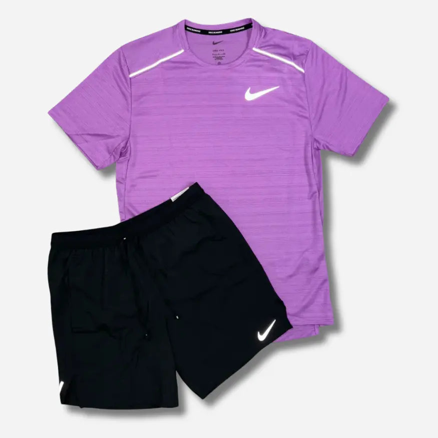 Ensemble short/t-shirt running Violet SneakStyle