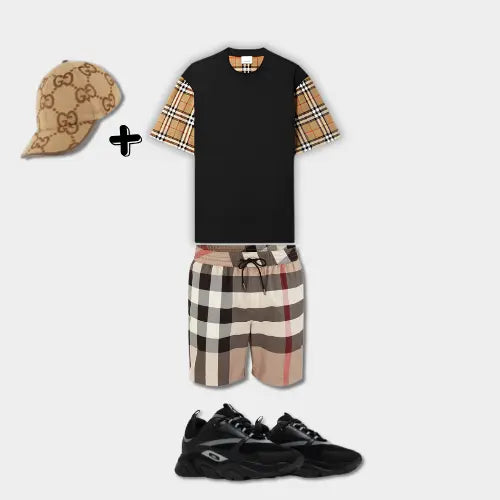 Outfit Burberry Noir + Casquette Offerte SneakStyle