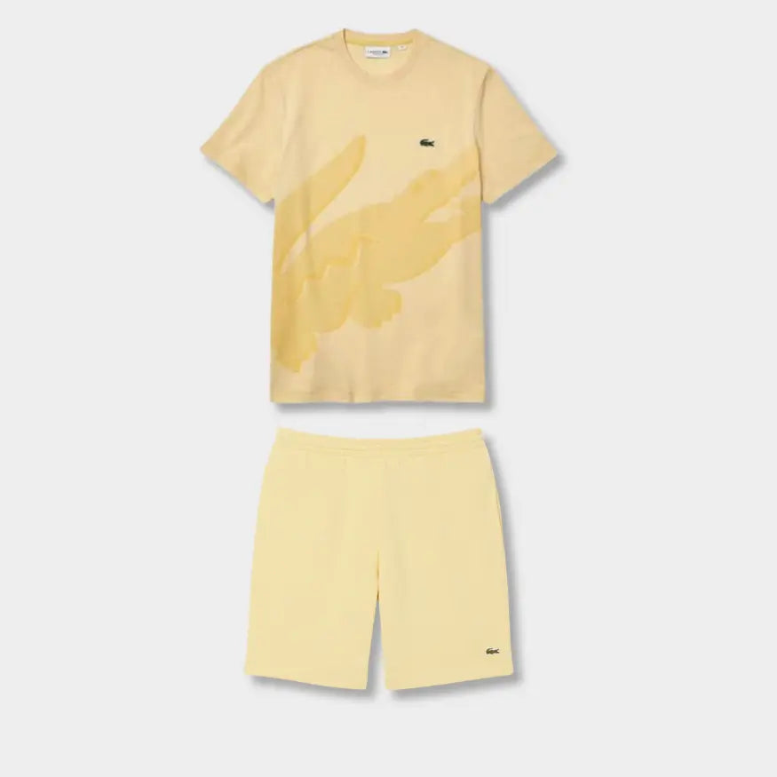 Ensemble short/t-shirt Lacoste Jaune SneakStyle