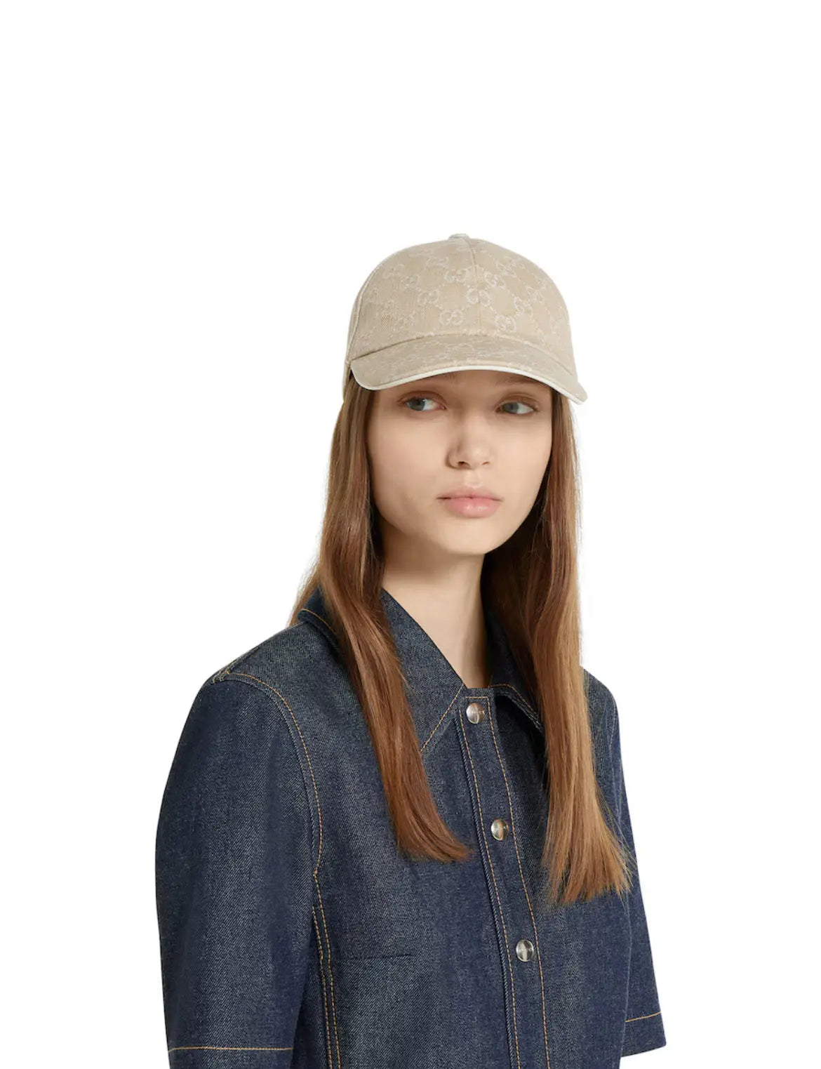 Casquette en denim GG avec détail Mors SneakStyle