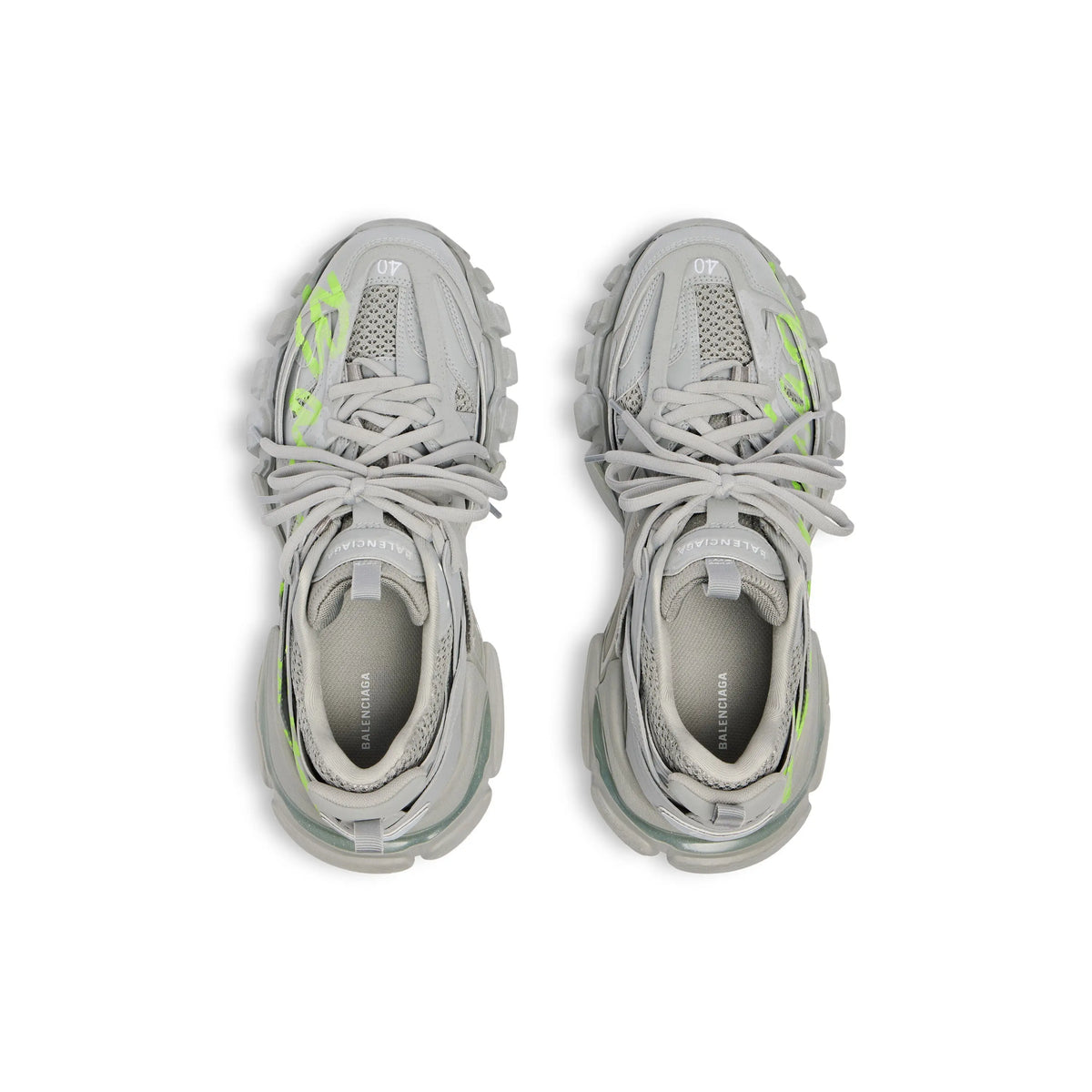 Balanciaga Track Gris Avec Logo Jaune Fluo SneakStyle