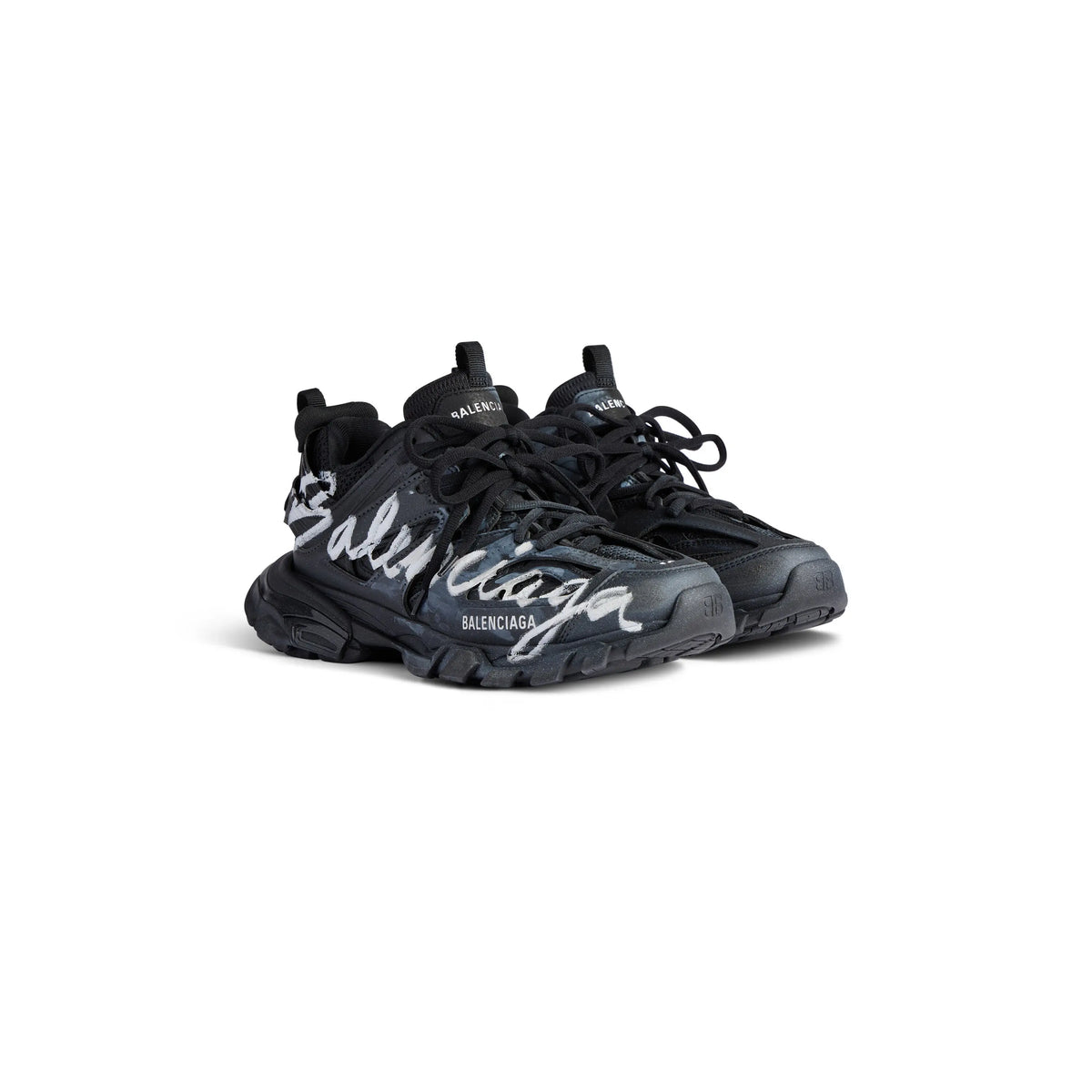 Balanciaga Track Noir Avec Logo Blanc SneakStyle