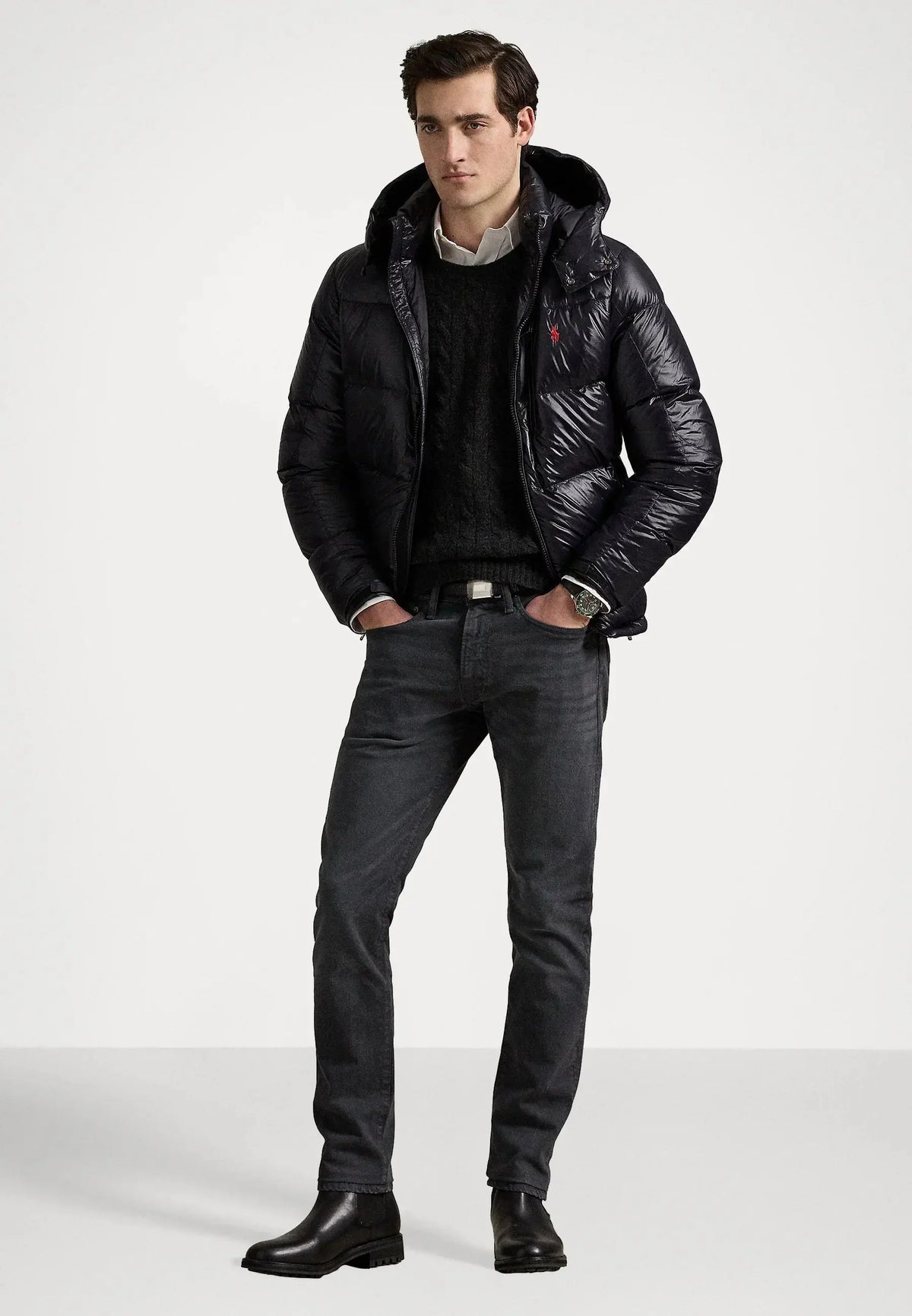 Doudoune Ralph Lauren Puffer Noir Brillante SneakStyle