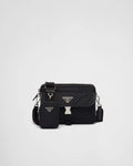 Sac porté épaule en Re-Nylon et cuir Saffiano