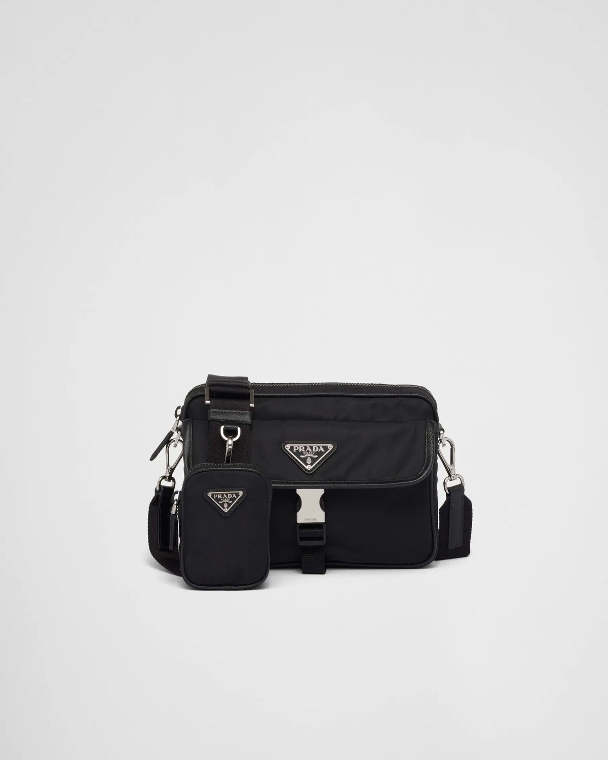 Sac porté épaule en Re-Nylon et cuir Saffiano Ma boutique