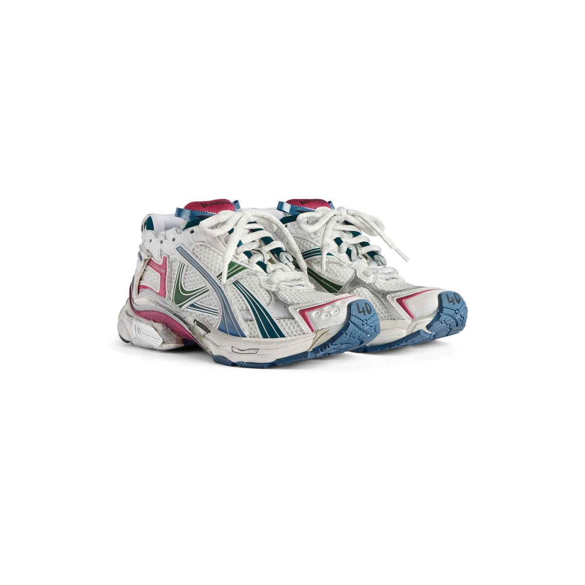 Balanciaga Runner Blanc Et Vert Foncé SneakStyle