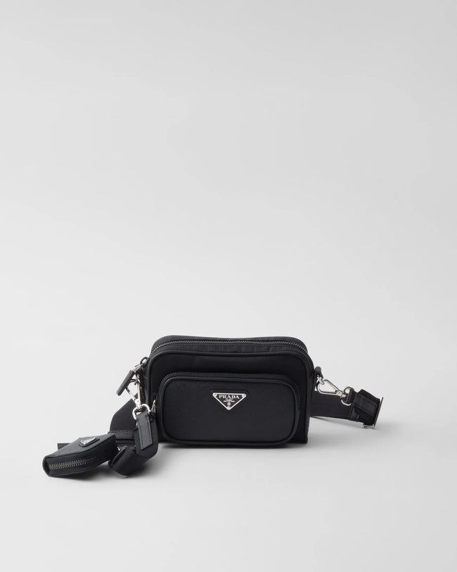 Sac porté épaule en Re-Nylon et cuir Saffiano