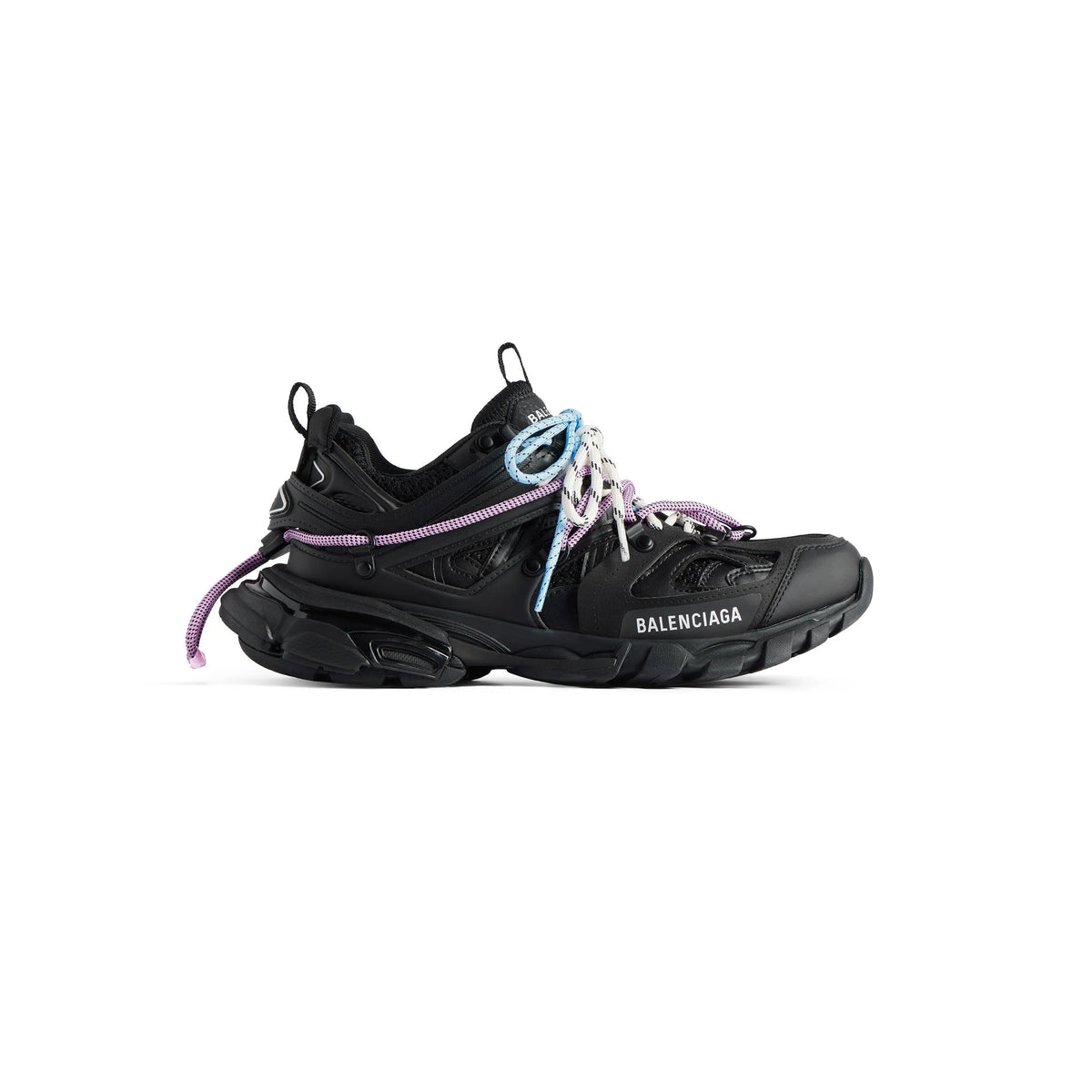 Balanciaga Track Noir Avec Laces Rose Et Bleue SneakStyle