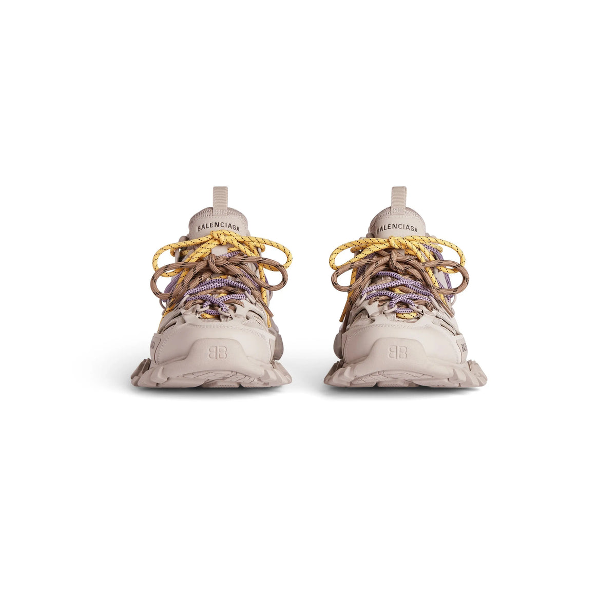 Balanciaga Track Taupe Avec Laces Jaune Et Violette SneakStyle