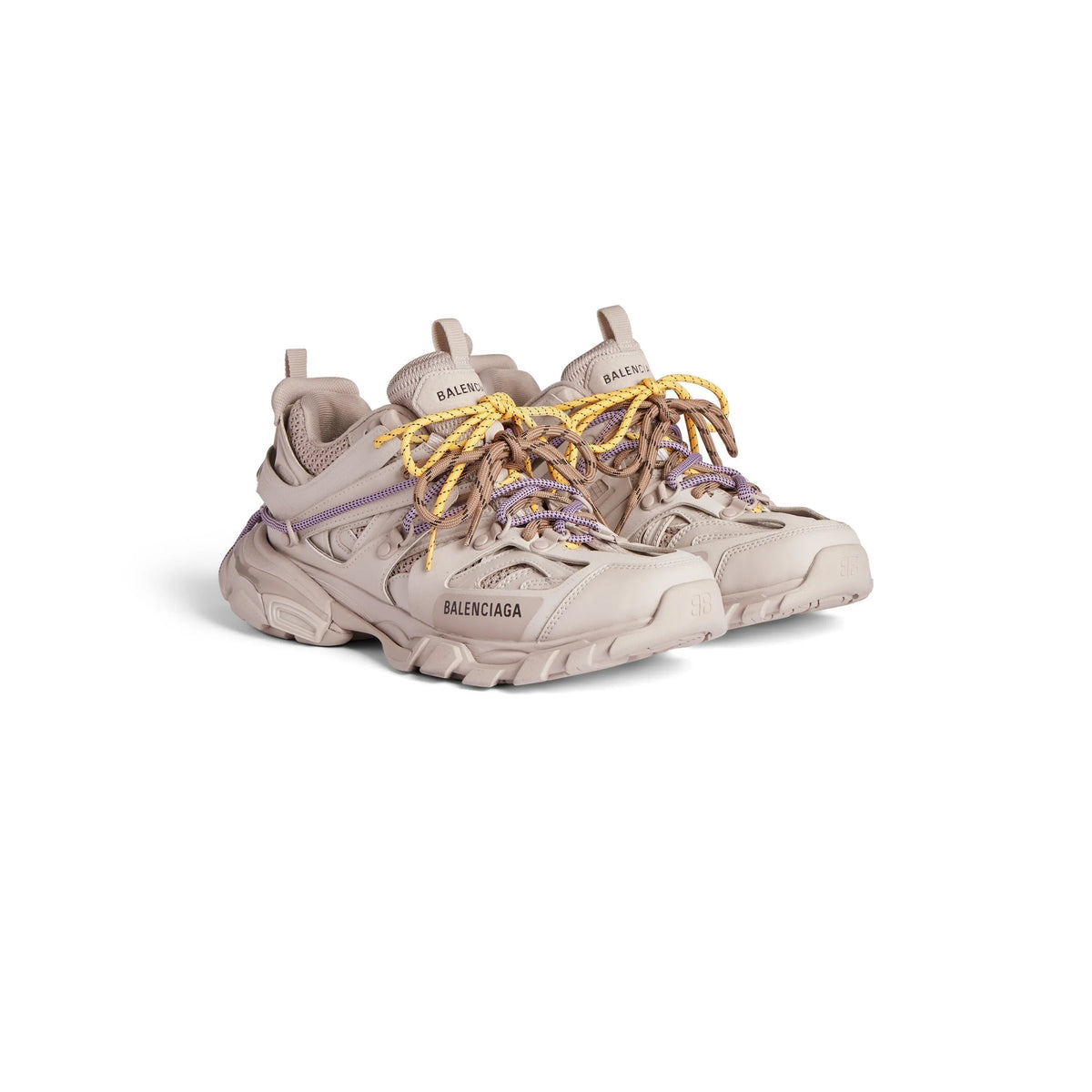 Balanciaga Track Taupe Avec Laces Jaune Et Violette SneakStyle