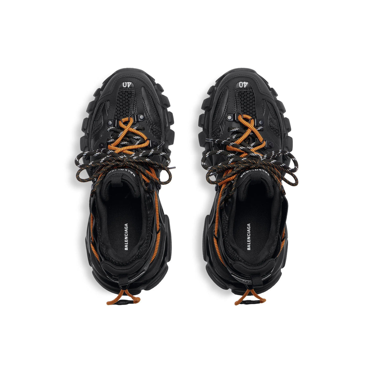 Balanciaga Track Avec Laces Noire Et Orange SneakStyle