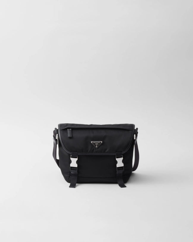 Sac porté épaule en Re-Nylon et cuir Saffiano