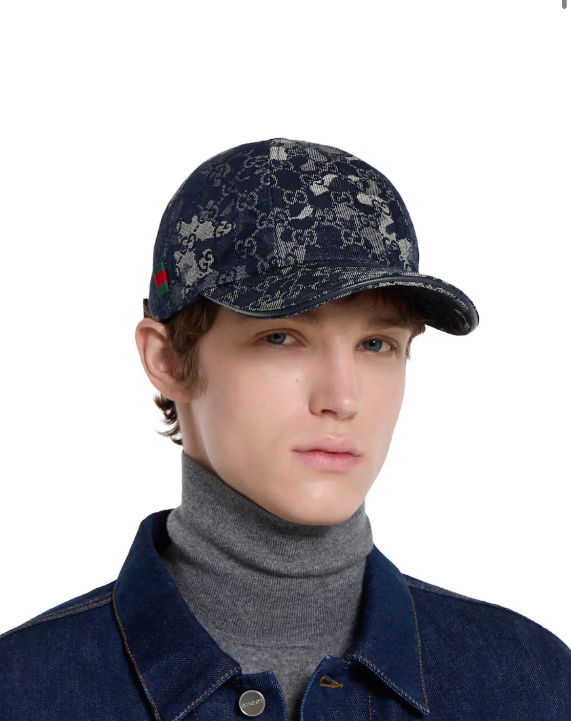Casquette en denim GG avec détail bande Web SneakStyle