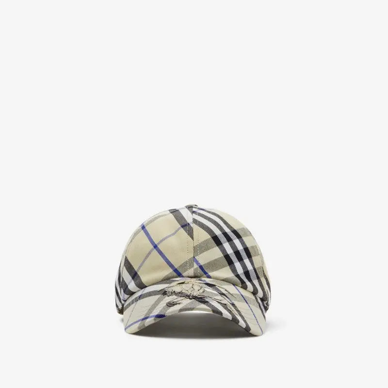 Casquette Burberry en coton mélangé Check EKD LICHEN SneakStyle
