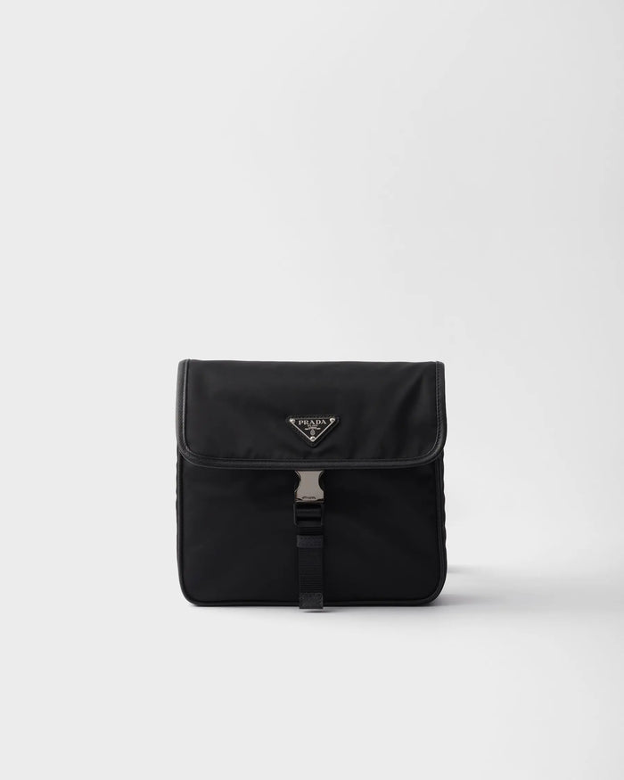 Sac porté épaule en Re-Nylon et cuir Saffiano