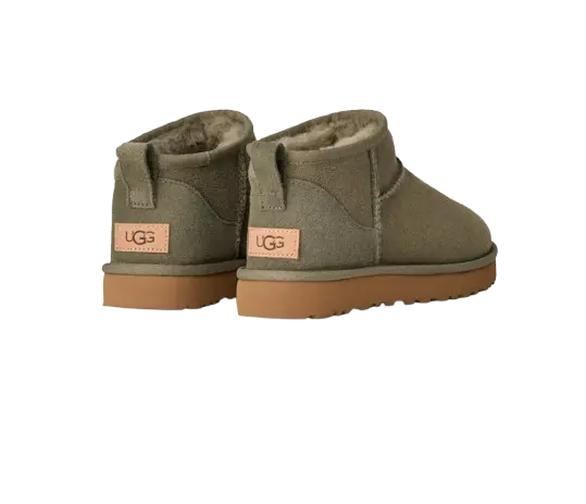 UGG Femme Botte Classic Ultra Mini Vert SneakStyle