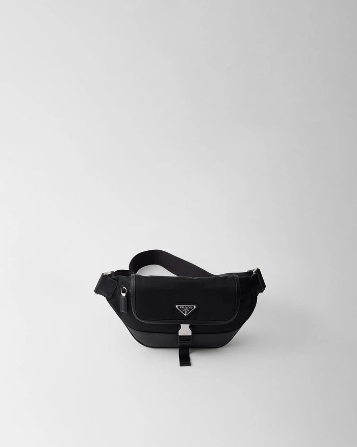 Sac porté épaule en Re-Nylon et cuir Saffiano