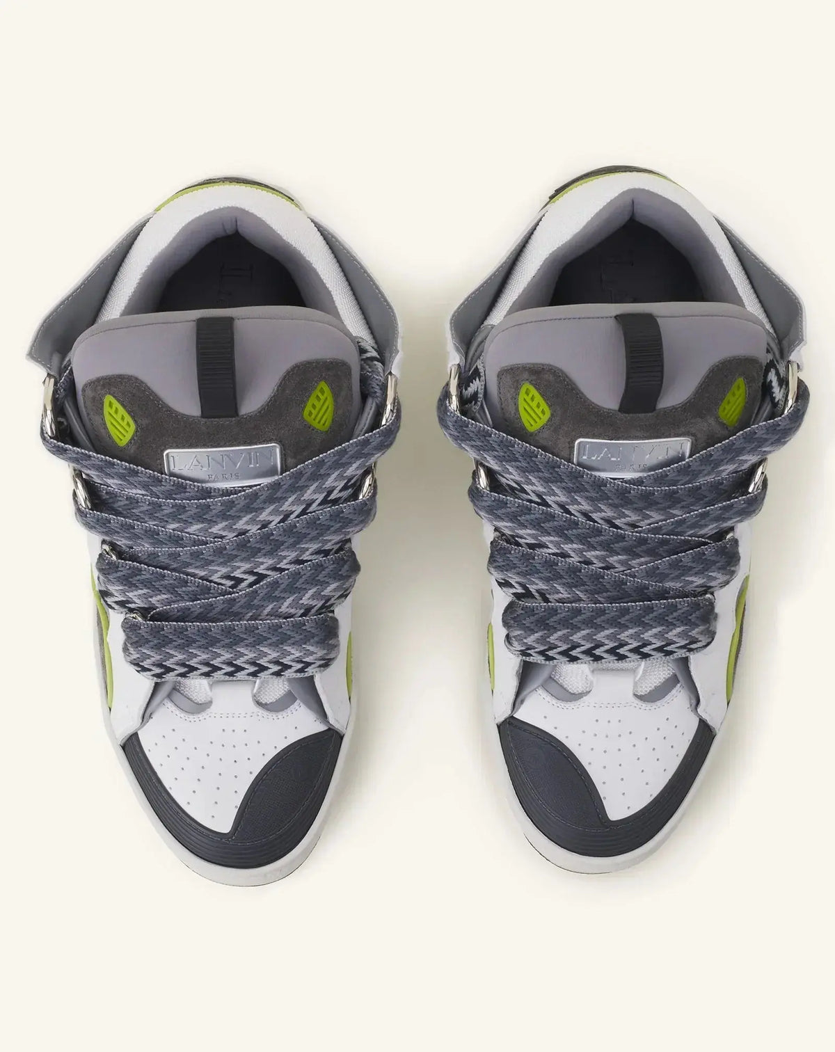 Lanvin Curb Gris Et Vert SneakStyle
