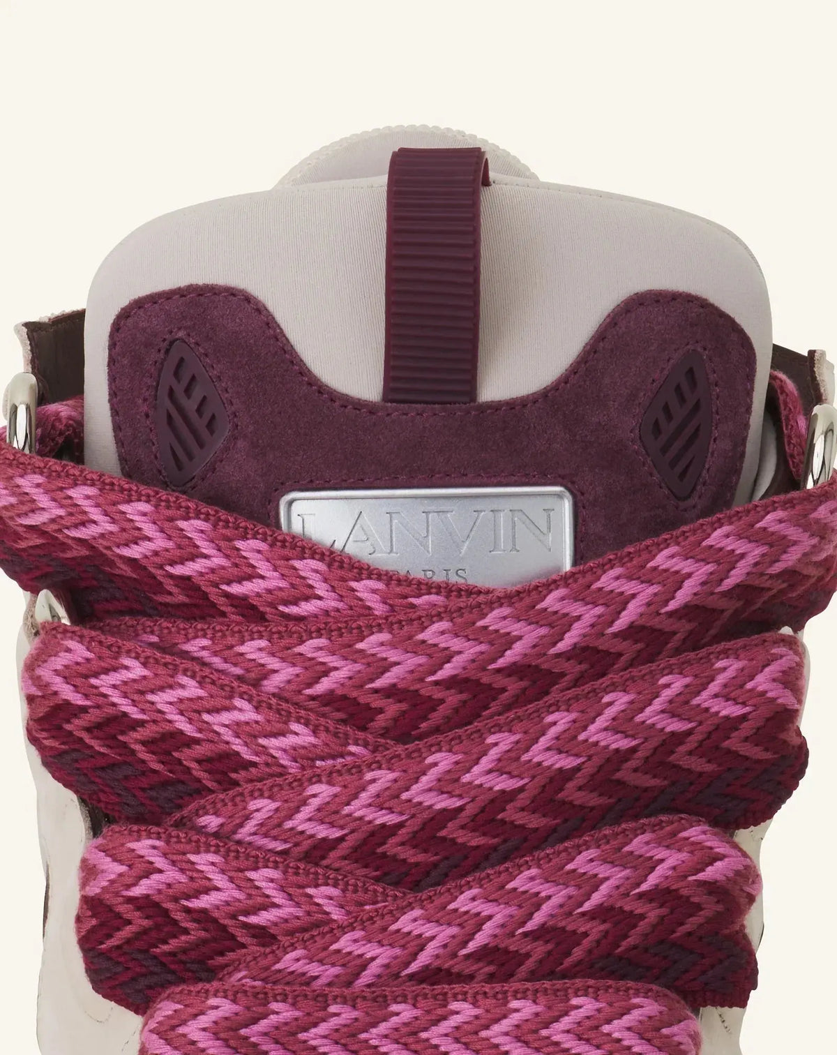 Lanvin Curb Beige Et Bordeaux SneakStyle