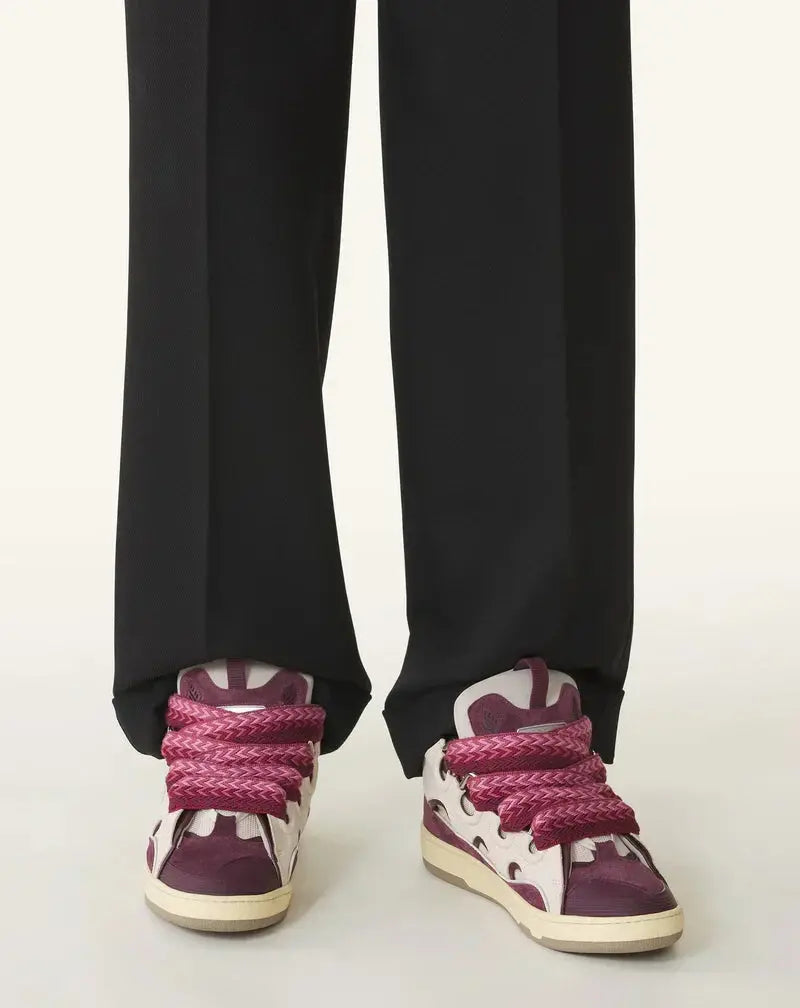 Lanvin Curb Beige Et Bordeaux SneakStyle