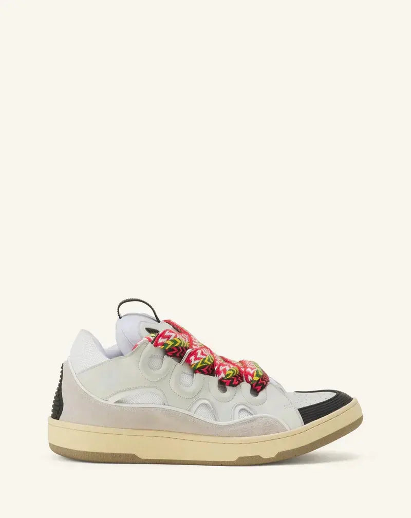 Lanvin Curb Blanc Et Multicolore SneakStyle