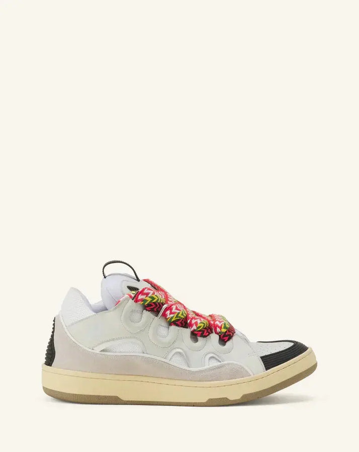 Lanvin Curb Blanc Et Multicolore SneakStyle