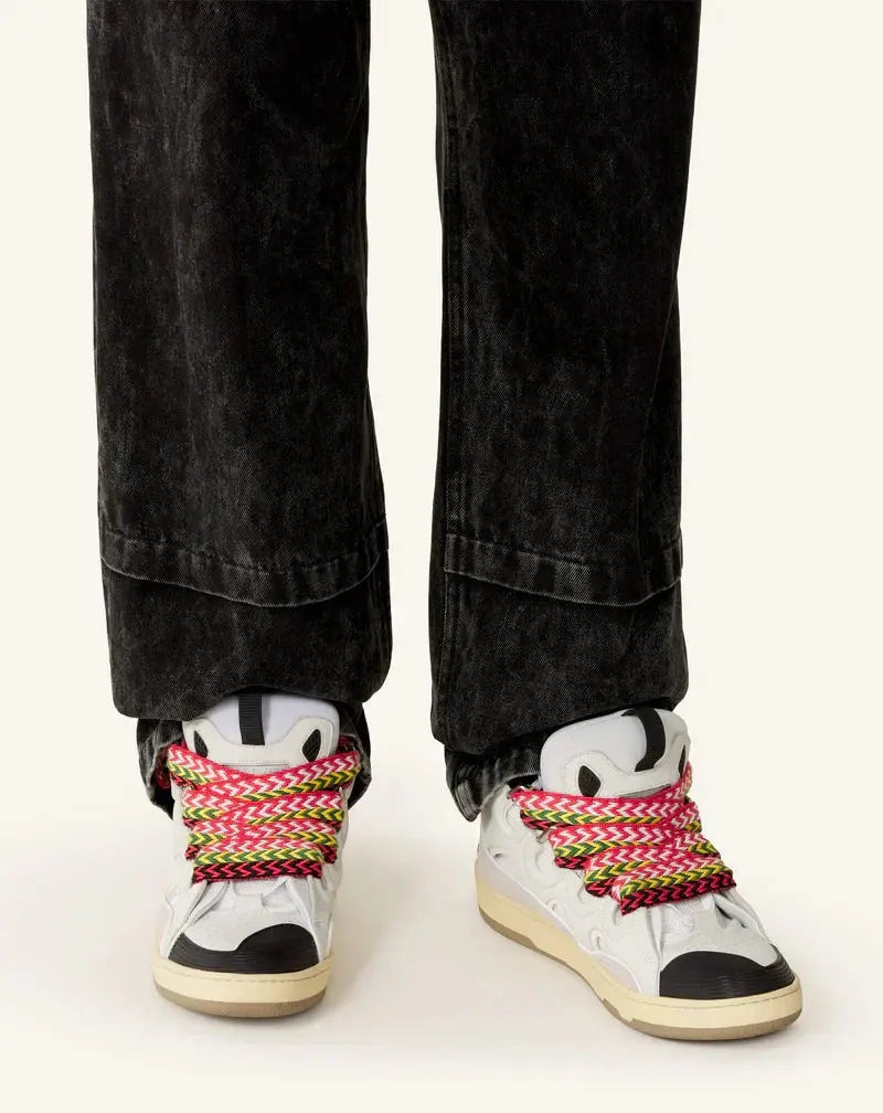 Lanvin Curb Blanc Et Multicolore SneakStyle