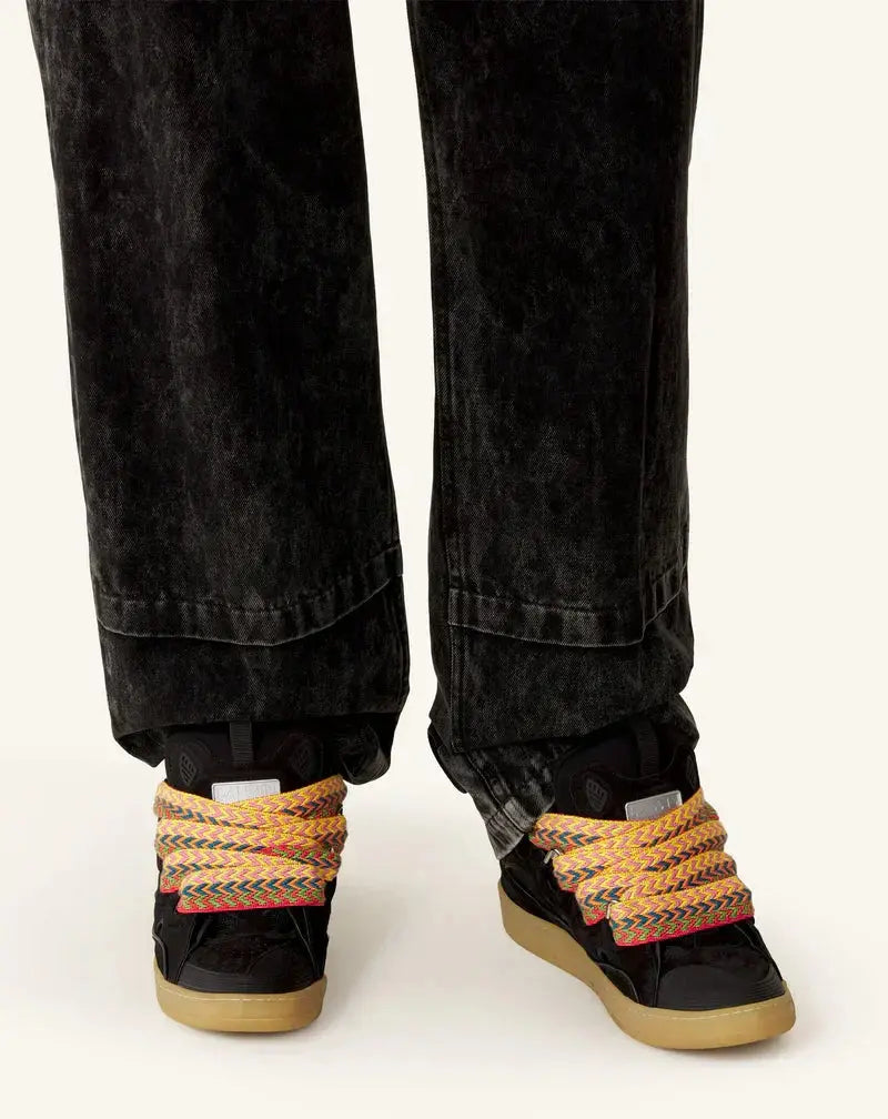 Lanvin Curb Noir Et Multicolore SneakStyle