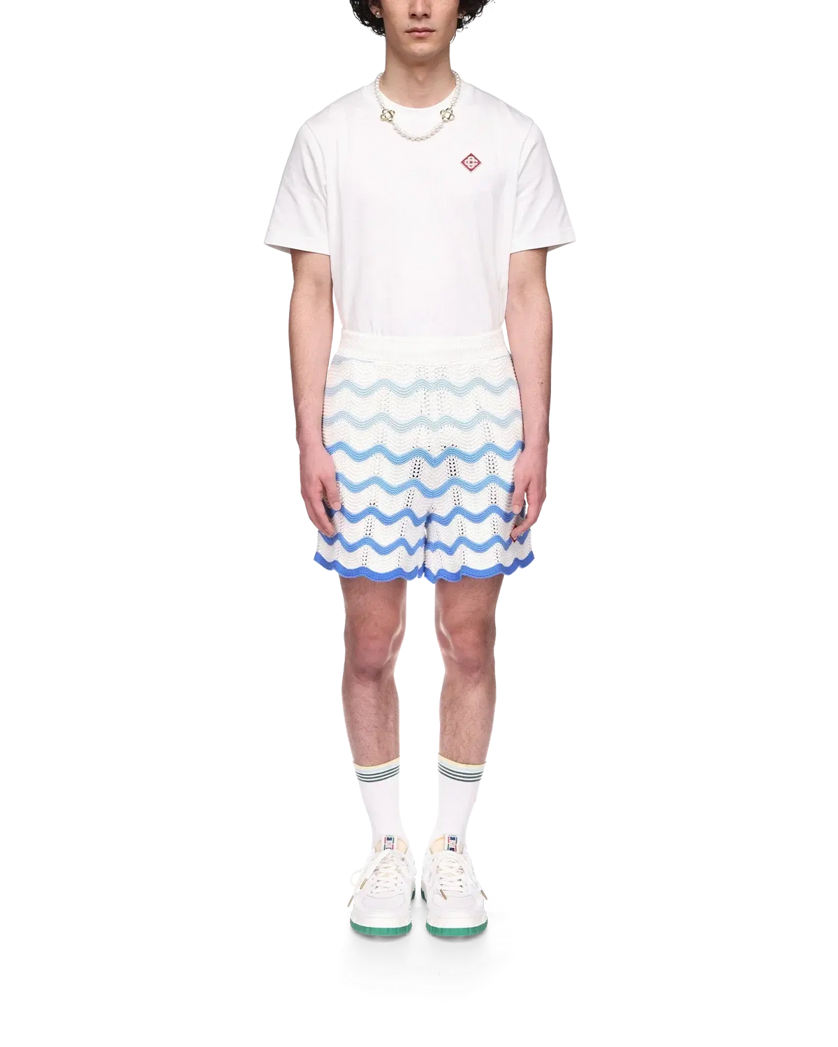 Wavy Gradient Crochet Shorts - Casablanca SneakStyle