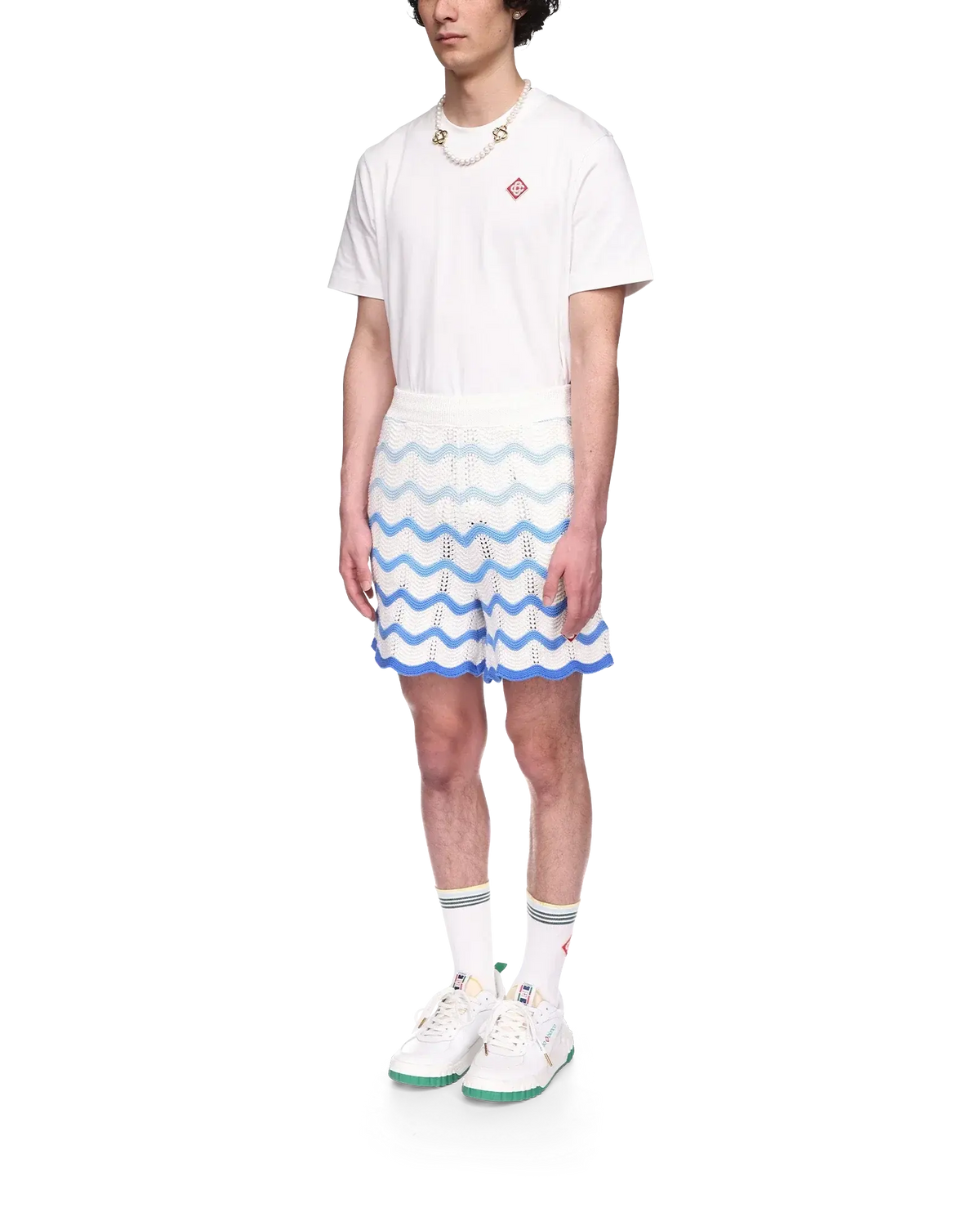 Wavy Gradient Crochet Shorts - Casablanca SneakStyle