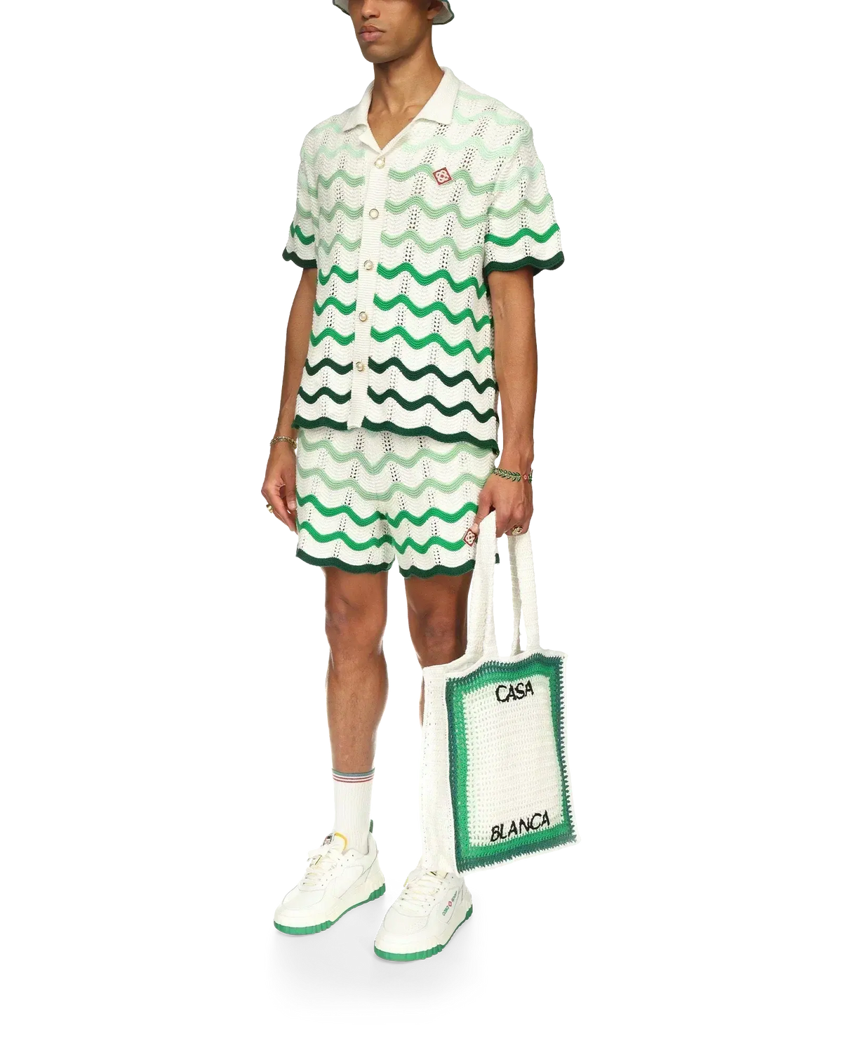 Wavy Gradient Crochet Shorts - Casablanca (2) SneakStyle