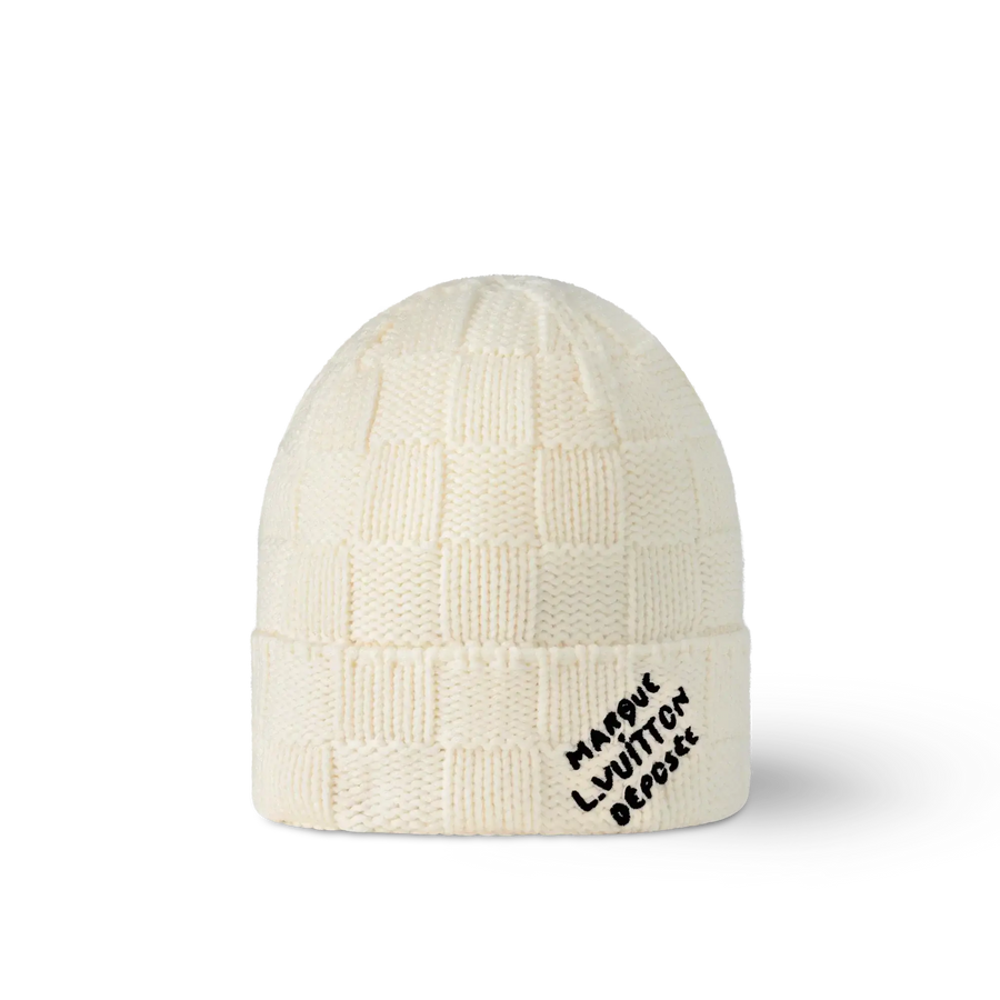 Bonnet et Écharpe Damier Snug Crème SneakStyle