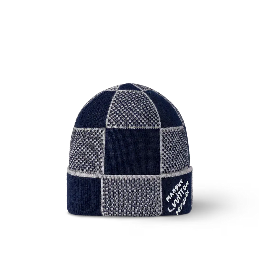 Bonnet et Écharpe Damier Heritage Bleu SneakStyle