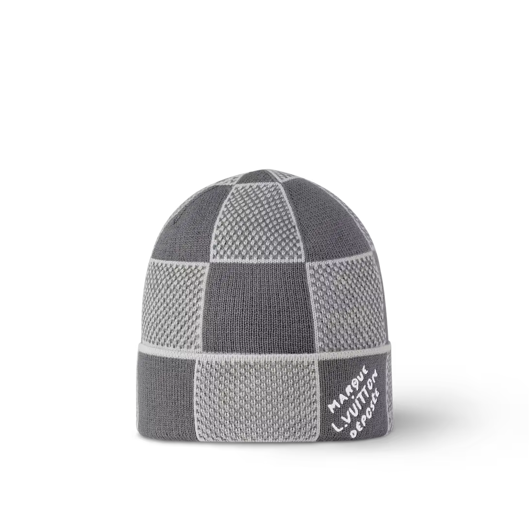 Bonnet et Écharpe Damier Heritage Gris SneakStyle