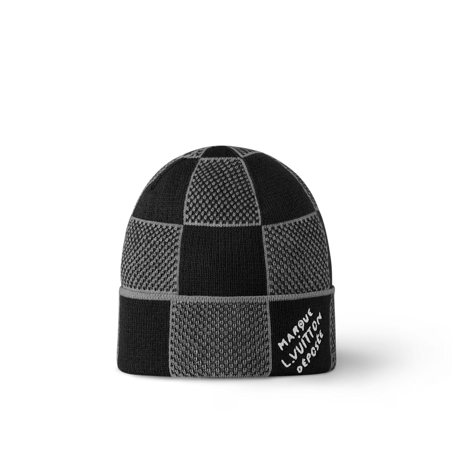 Bonnet et Écharpe Damier Heritage Noir SneakStyle
