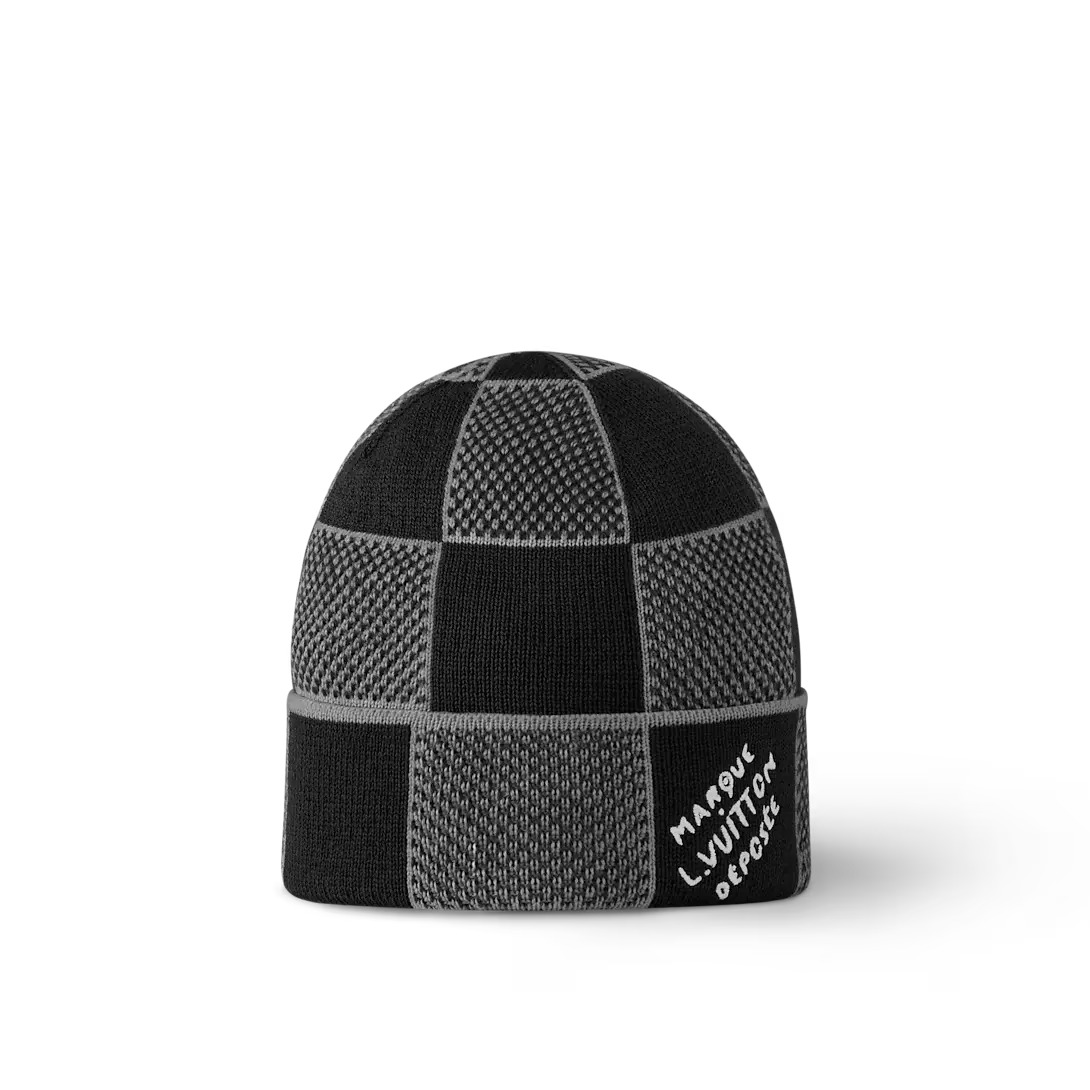 Bonnet et Écharpe Damier Heritage Noir SneakStyle