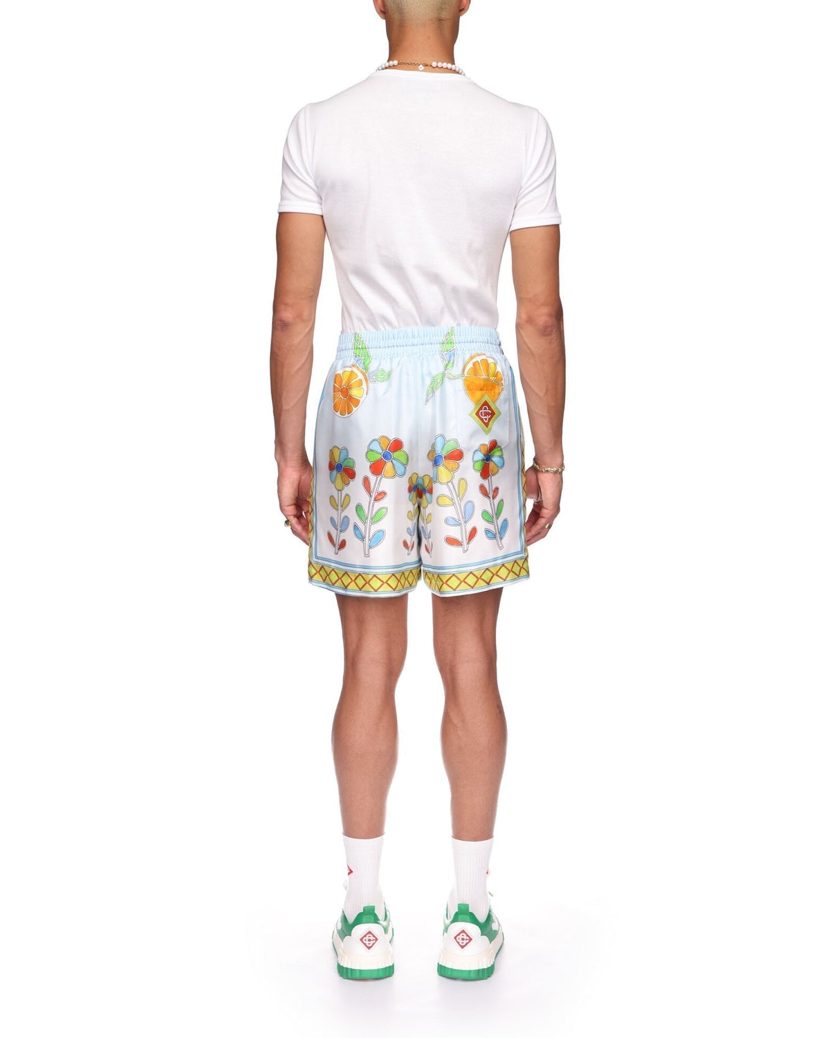 Yoruba Flowers Silk Shorts SneakStyle